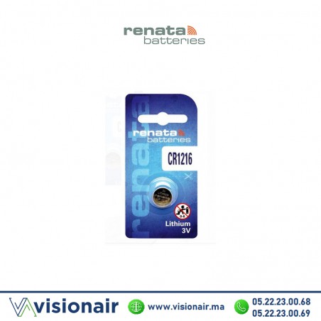 Pile CR1216 RENATA 3V lithium Casablanca Maroc