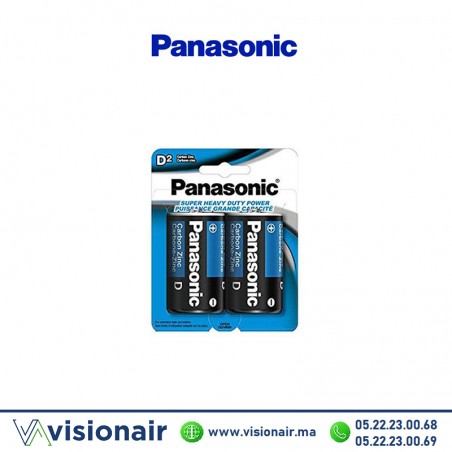 Pile Panasonic Super HEAVY DUTY D2 LR20 1,5V Zinc-Carbone Casablanca Maroc