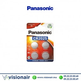 Pile Panasonic 4 Piles CR2025 3V LITHIUM Casablanca Maroc
