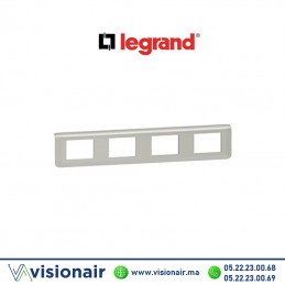Plaque 4x2 modules Legrand Mosaic hor Aluminium 079308L Casablanca Maroc