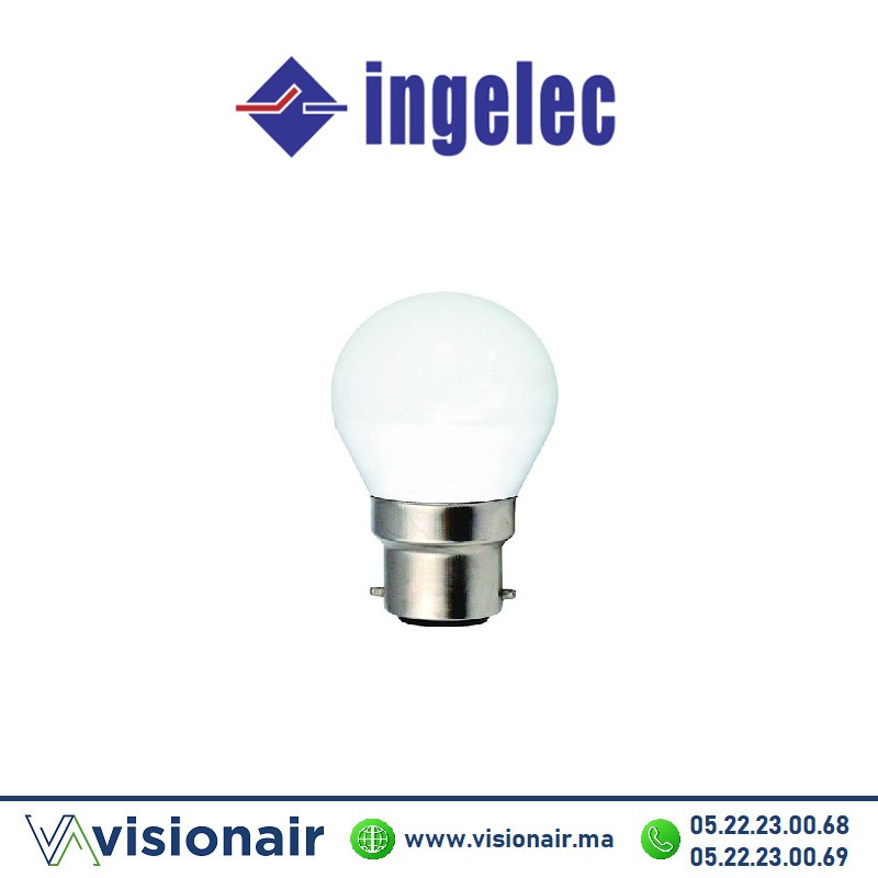 Ampoule LED sphérique INGELEC B22 6W 6500°K LEDG06B22B Casablanca Maroc