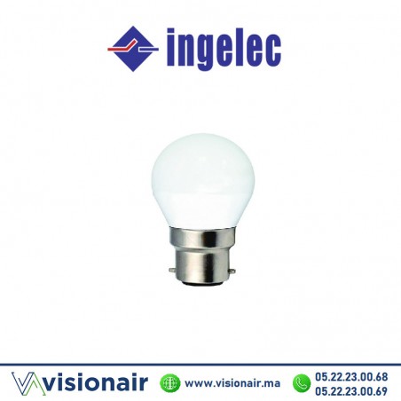 Ampoule LED sphérique INGELEC B22 6W 6500°K LEDG06B22B Casablanca Maroc