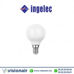 Ampoule LED sphérique INGELEC E14 6W 6500°K LEDG06E14B Casablanca Maroc