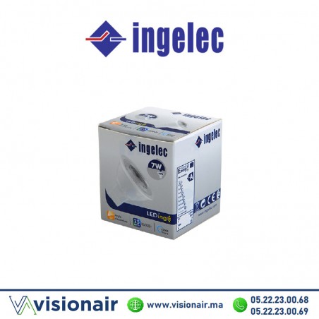 Ampoule LED INGELEC GU5.3 MR16 7W 6500°K LEDS07GU5B Casablanca Maroc