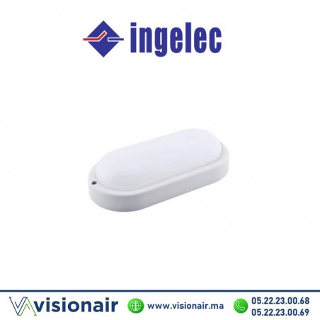 Hublot LED INGELEC ovale 18W 6500°K IP54 7505/18B Casablanca Maroc