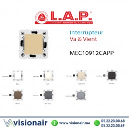 Interrupteur VA & Vient Cappuccino LAP Millenium 10912CAP3 Casablanca Maroc