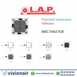 Poussoir inverseur rideaux LAP Millenium Grus foncé 10927GR6 Casablanca MAROC