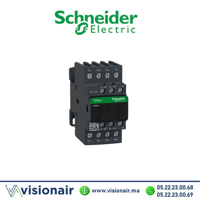 Contacteur SCHNEIDER 40A 4P AC1 TESYS LC1DT40M7 Casablanca Maroc