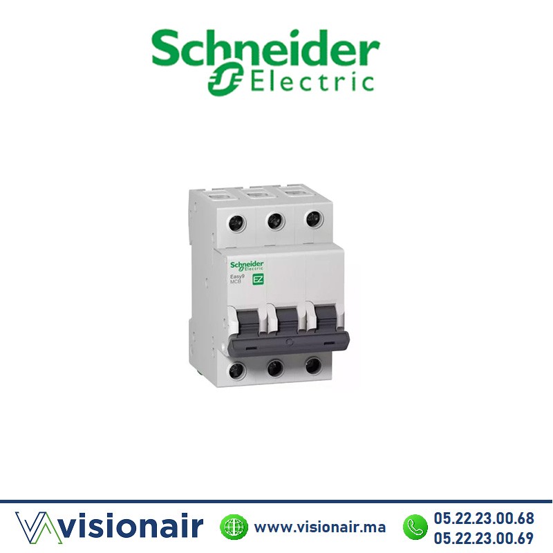 Disjoncteur SCHNEIDER Easy9 3P 25A EZ9F32325 Casablanca Maroc