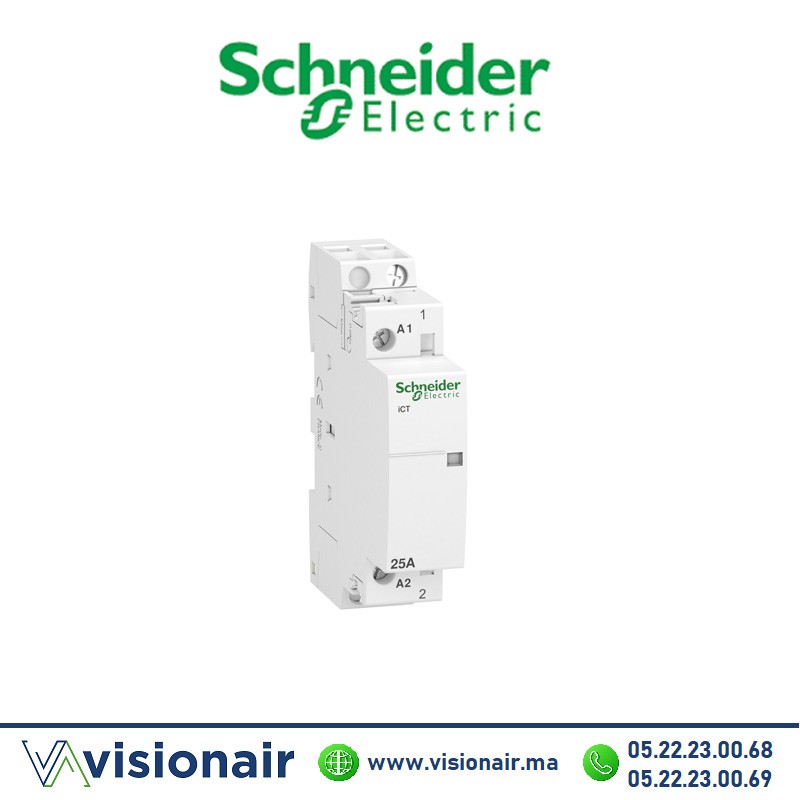 Contacteur SCHNEIDER  iCT 25A 1NO 220V  A9C20731 Casablanca Maroc