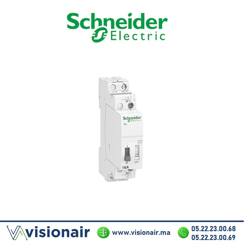 Télérupteur SCHNEIDER Acti9 iTL 16A 1NO A9C30811 Casablanca Maroc
