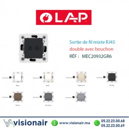 Sortie de fil avec bouchon LAP MILLENIUM Gris noir 20932GRN4 Casablanca Maroc