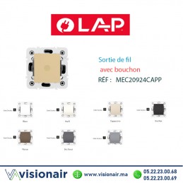 Sortie de fil avec bouchon LAP MILLENIUM Cappuccino 20924CAPP3 Casablanca Maroc