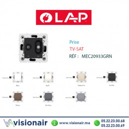 Prise TV-SAT Gris noir LAP Millenium 20933GRN4 Casablanca Maroc
