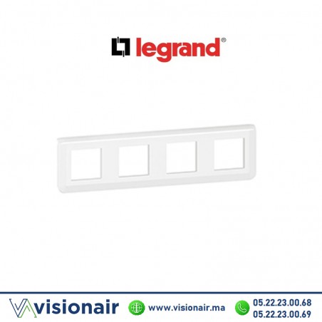 Plaque 4 x 2 modules Legrand Mosaic Blanc 078808L Casablanca Maroc