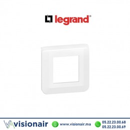 Plaque 2M LEGRAND Mosaic blanc antimicrobien 078722L Casablanca Maroc