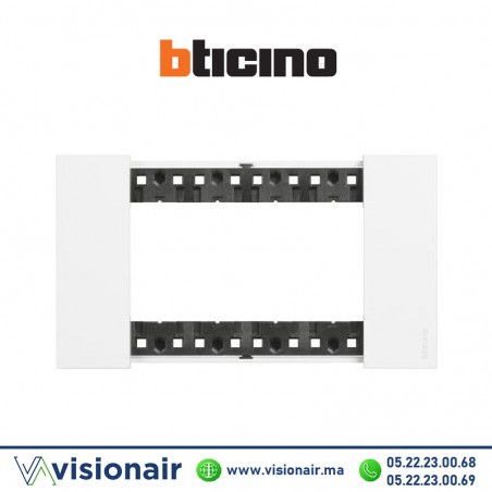 Plaque Blanche BTICINO Living Now 4 modules KA4804KW Casablanca Maroc