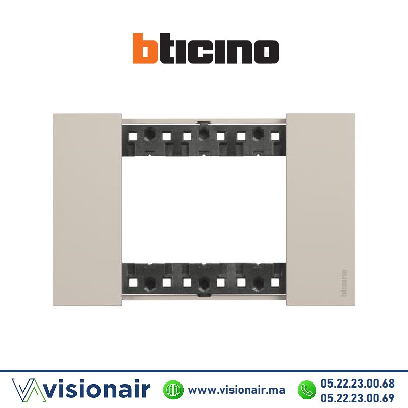Plaque BTICINO Living Now 3 modules Sable BTKA4803KM Casablanca Maroc