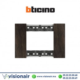 Plaque BTICINO Living Now 3 modules Noyer BTKA4803LG Casablanca Maroc