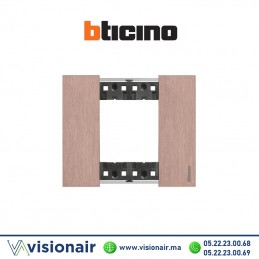 Plaque BTICINO Living Now 2 modules Cuivre BTKA4802ZM Casablanca Maroc