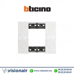 Plaque BTICINO Living Now 2 modules Pixel BTKA4802MW Casablanca Maroc