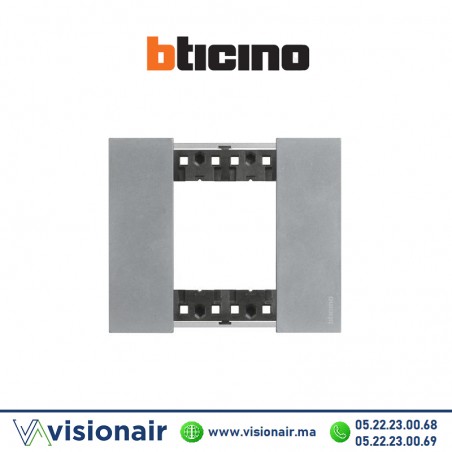 Plaque Moon BTICINO Living Now 2 modules KA4802NW Casablanca Maroc