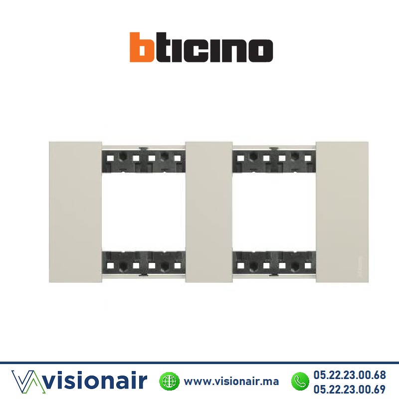 Plaque BTICINO Living Now 2x2 modules Sable BTKA4802M2KM Casablanca Maroc