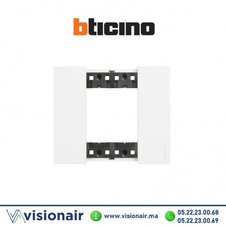 Plaque Blanche BTICINO Living Now 2 modules KA4802KW Casablanca Maroc