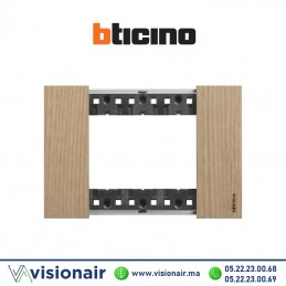 Plaque Chêne BTICINO Living Now 3 modules KA4803LM Casablanca Maroc