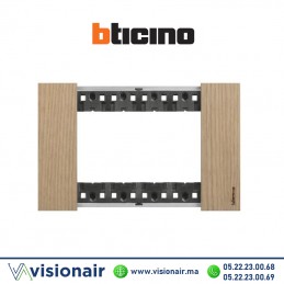 Plaque BTICINO Living Now 4 modules Chêne BTKA4804LM Casablanca Maroc