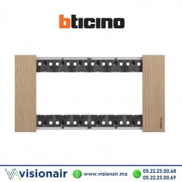 Plaque BTICINO Living Now 6 modules Chêne BTKA4806LM Casablanca Maroc