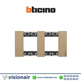 Plaque BTICINO Living Now 2x2 modules Chêne BTKA4802M2LM Casablanca Maroc