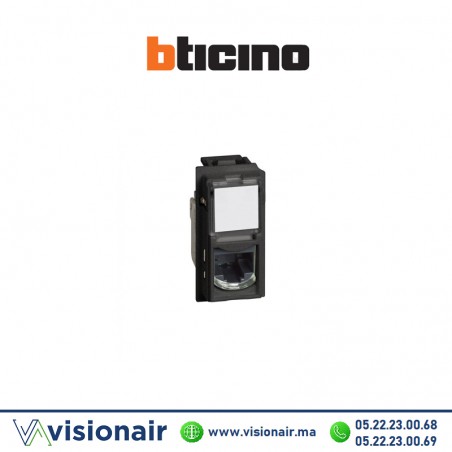 Prise RJ45 CAT6 FTP 1M BTICINO Living Now noir BTKG4279C6F Casablanca Maroc