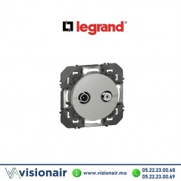 Prise TV-SAT étoile blindée dooxie finition alu LEGRAND Dooxie alu 600456 Casablanca Maroc