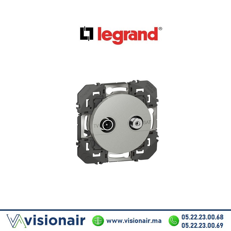 Prise TV-SAT étoile blindée dooxie finition alu LEGRAND Dooxie alu 600456 Casablanca Maroc