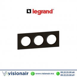 Plaque 3 postes LEGRAND Dooxie noir velours 600863 Casablanca Maroc