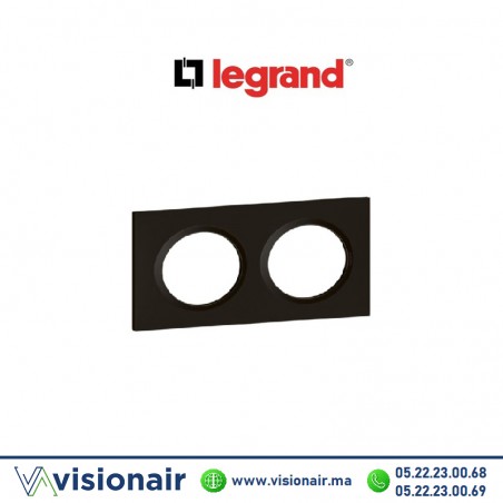 Plaque 2 postes LEGRAND Dooxie noir velours 600862 Casablanca Maroc