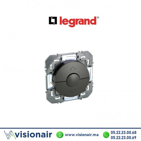 Interrupteur volets roulants LEGRAND Dooxie Noir mat 600221 Casablanca Maroc