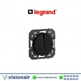 Interrupteur double va & vient LEGRAND Dooxie noir 095261 Casablanca Maroc