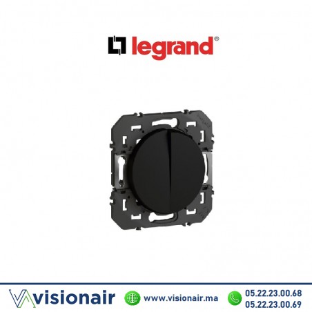 Interrupteur double va & vient LEGRAND Dooxie noir 095261 Casablanca Maroc