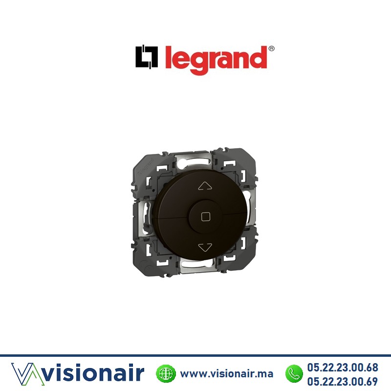 Poussoir Legrand Dooxie volets roulants Noir mat 600222 Casablanca Maroc