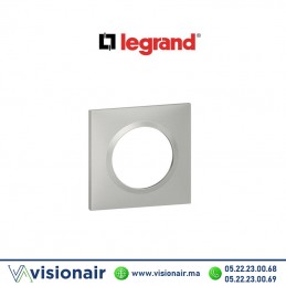 Plaque carrée 1 poste LEGRAND Dooxie effet aluminium 600851 Casablanca Maroc