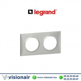 Plaque carrée 2 postes Legrand Dooxie alu 6 008 52 Casablanca Maroc