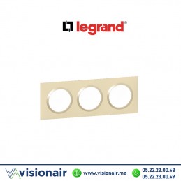 Plaque carrée 3 postes Legrand Dooxie dune 6 008 13 Casablanca Maroc