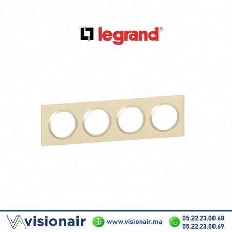 Plaque carrée 4 postes Legrand Dooxie plume 6 008 14 Casablanca Maroc