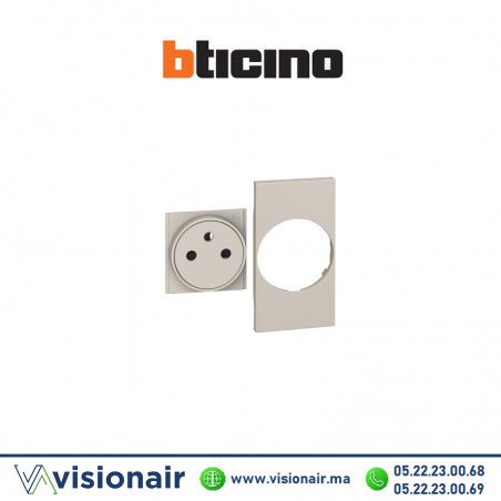 Enjoliveur prise FR 2M BTICINO Living Now Sable BTKM55F Casablanca Maroc