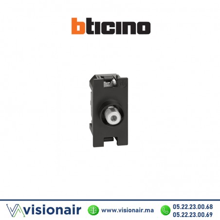 Prise TV Femelle 1M BTICINO Living Now noir BTK4202F Casablanca Maroc