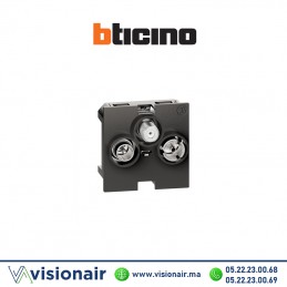 Prise TV-R-SAT 2M BTICINO Living Now noir  BTK4210M2D Casablanca Maroc