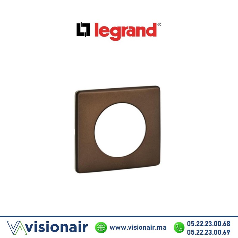 Plaque alu chocolat Legrand Céliane 1P 066791 Casablanca Maroc