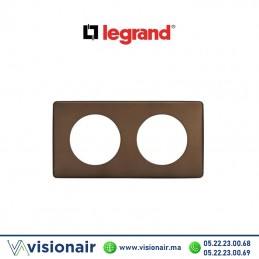 Plaque alu chocolat Legrand Céliane 2P 066792 Casablanca Maroc